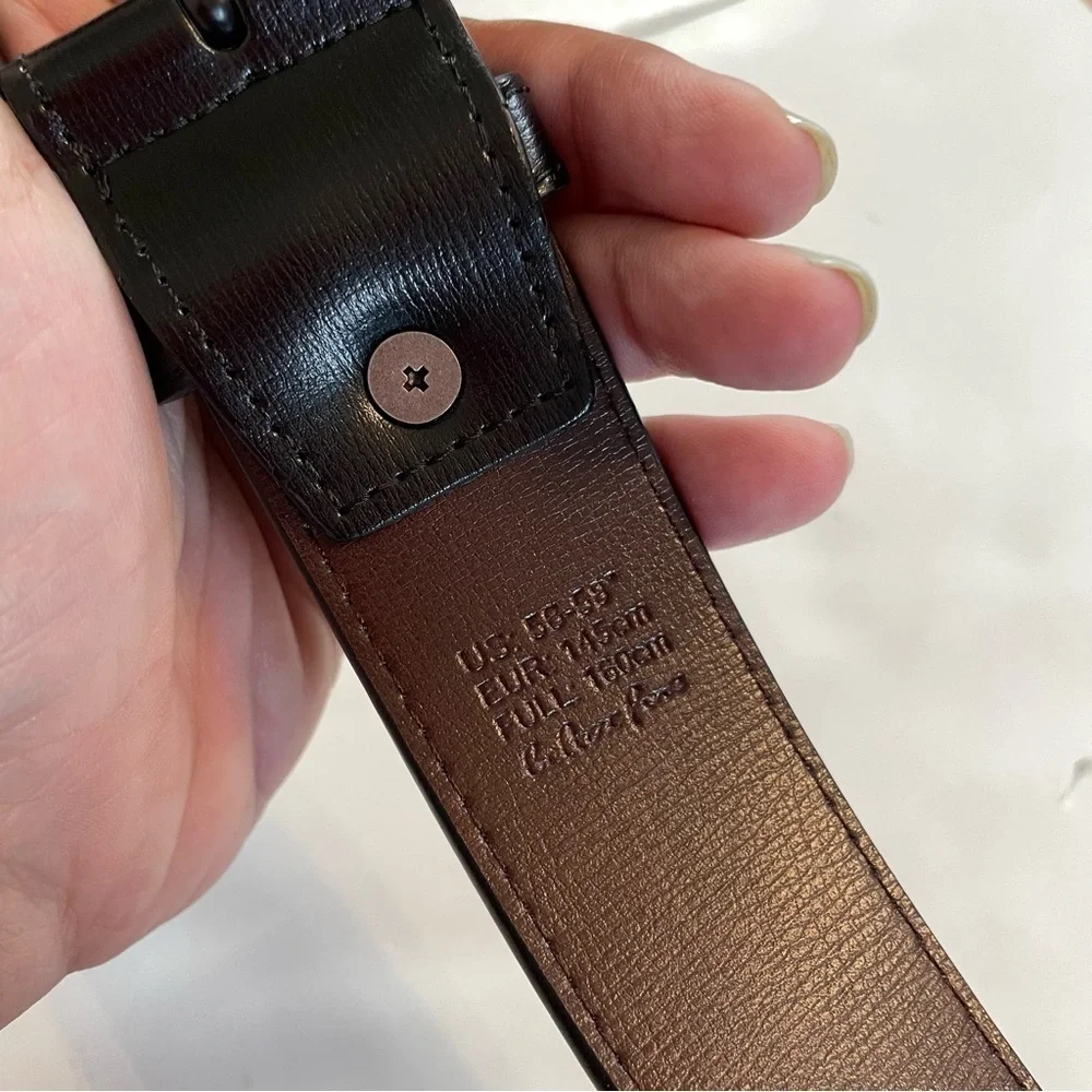 N/A black leather
